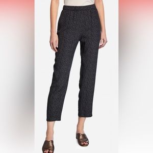 Eileen Fisher Tencel Viscose Morse Code Slouchy Ankle Pant - Graphite size Small